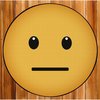 Deerlux Emoji Style Round Funny Smiley Face Kids Area Rug, Straight Emoji Rug, 36 x 36 QI003880.S